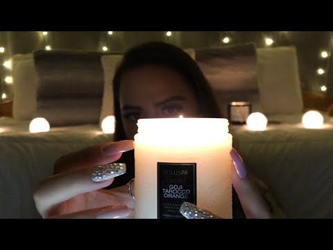 ASMR Candle Time 😌(Glass Tapping, Lid Sounds, Match Play)