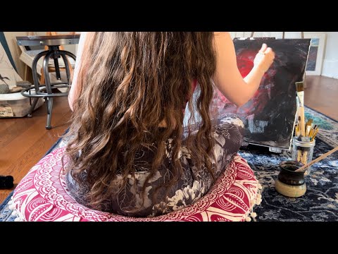 ASMR Intense Painting Brush Sounds with Whispering for Deep Sleep and Relaxation