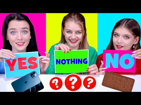 ASMR Yes or No and Nothing Food Challenge | Eating Sounds LiLiBu