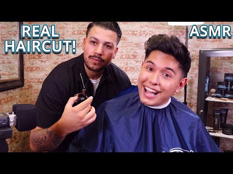 ASMR | My Relaxing Haircut! (REAL Barber Sounds!)