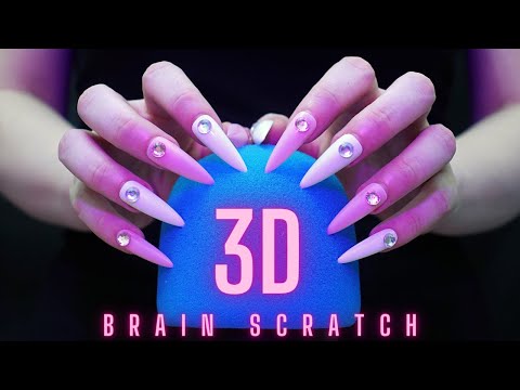 Asmr Mic Scratching - Brain Scratching | Brain Melting Asmr No Talking for Sleep with Long Nails 4K