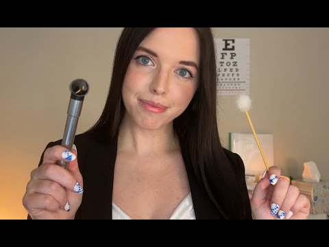 Ear Cleaning and Exam 👂🏼ASMR | Doctor Roleplay, Ear Wax Removal, Otoscope
