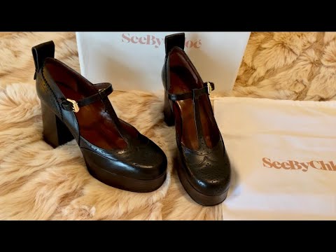 ASMR Unboxing | See By Chloé Aria Mary Jane Platform Heels