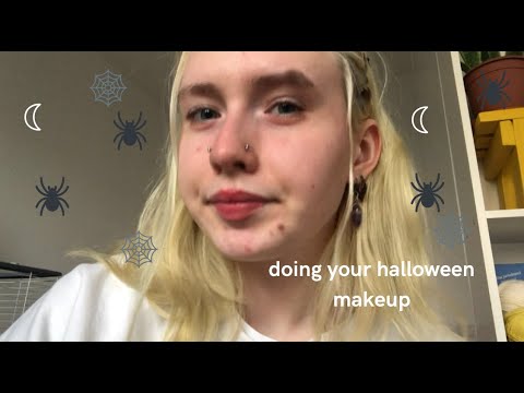 lofi asmr! [subtitled] doing your Halloween makeup!