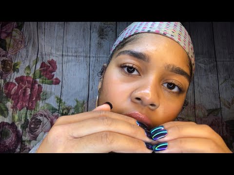 ASMR- Up-Close SLOW Wet Mouth Sounds + Nail Tapping 👅💅🏾💗