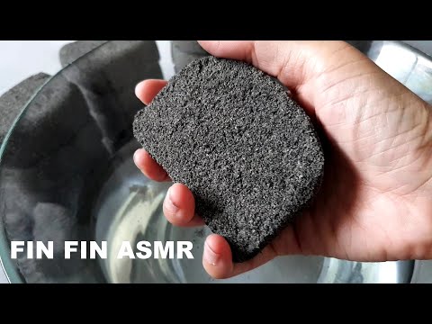 ASMR : Soft Charcoal Sand Cement Mix Crumble in Water #318