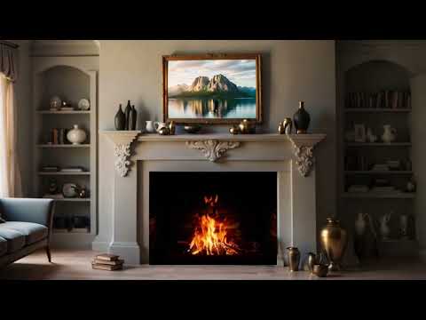 Fireplace ambient in a cosy living