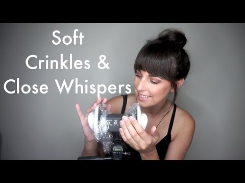 ASMR 3Dio Soft Crinkles On Your Ears & Ear to Ear Close Whisper