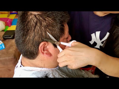 ASMR MAN HAIRCUT! My First Time Using HAIR CLIPPERS, BUZZERS + Hair Trimming w. Scissors! 💇‍♂️😅