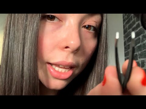 ASMR FRIEND DOES YOUR EYEBROWS | PERSONAL ATTENTION ROLEPLAY