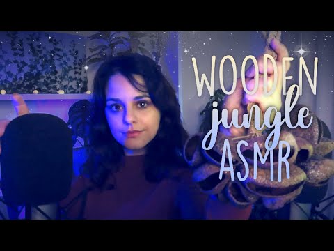 ASMR Night in the JUNGLE🌿 WOOD & Rain sounds for immersive SLEEP