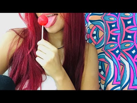 ASMR | Chupando paleta - lollipop/ mouth sounds 🍭❤️