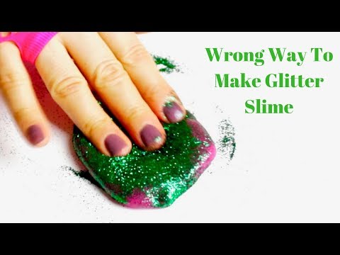 Glitter Slime Gone Wrong ( Very Messy )ASMR