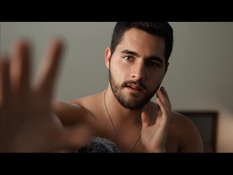 ASMR Mirrored Touching On My Body - Self Induced Tingles - Face Touching ASMR