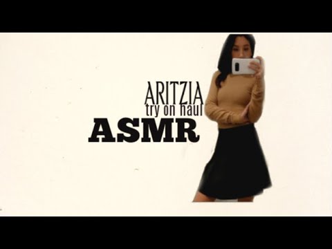 ASMR Aritzia Haul & try on | fabric assortment  sounds, whispering |