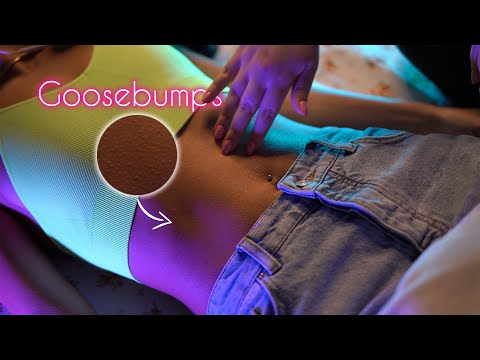 ASMR Belly Gentle Touches and Relaxing Brushing (Tingling Whisper)