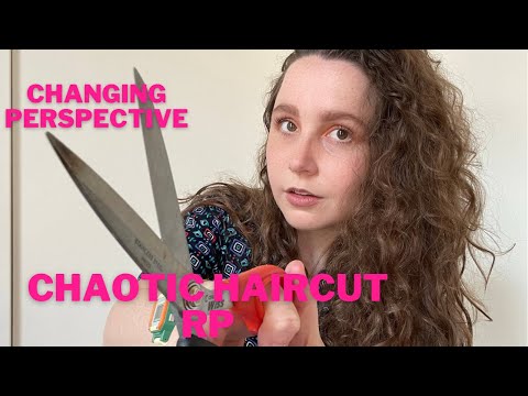 CHAOTIC!  Changing Perspective Haircut RP ASMR (Water Spray Sounds, Running Start Cut)