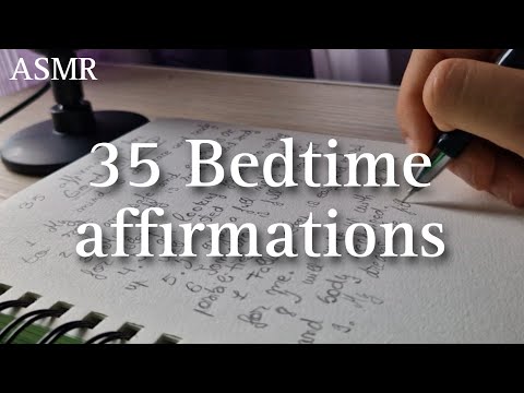 ASMR Writing affirmations for sleep and relaxation (Whispered,Writing sounds)
