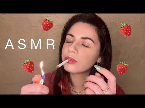 ASMR | Smoking & Bubblegum Chewing, Blowing & Popping! 🍓