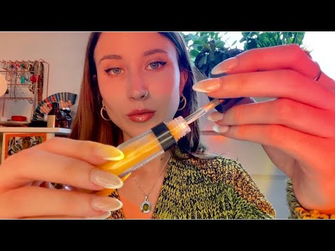 asmr | fast and aggressive mouth/hand sounds & lipgloss application