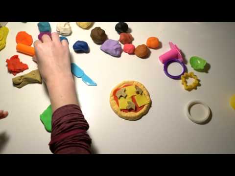 ASMR Part 1 Playing with Chinese Play-Doh Set | Making Food | Whispering | LITTLE WATERMELON