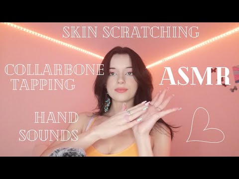 ASMR | BODY TRIGGERS (collarbone tapping, hand sounds, Finger fluttering & more)