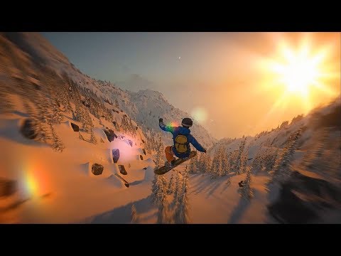ASMR Relaxing Nature Sounds - Snowboarding - Sunset - Inaudible whispering