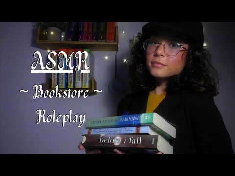 ASMR - Bookstore Roleplay - Soft Whispering and Page Turning