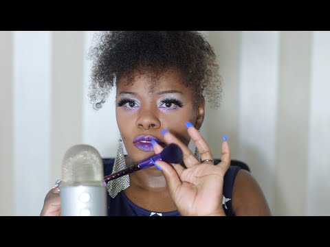 ASMR Brushing The Microphone Sounds/Gum Chewing/NO Talking