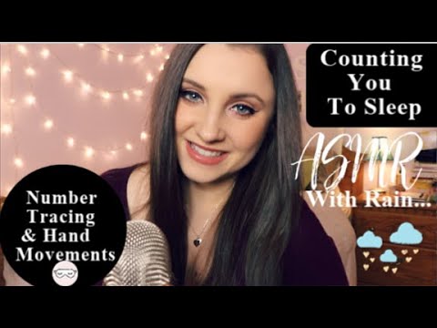 ASMR WHISPERS COUNTING YOU TO SLEEP | Number Tracing | Hand Movements | Mouth Sounds | 1-100