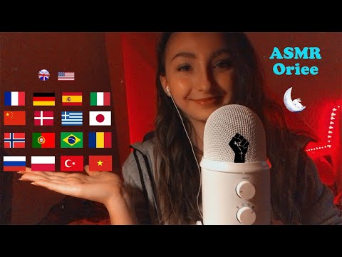 ASMR | Speaking different languages & hand movements 🌙