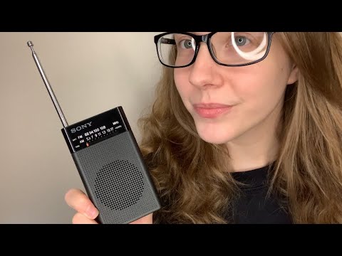 ASMR Tuning Radio Stations On A Portable Radio | Staticky Sounds | Custom Video