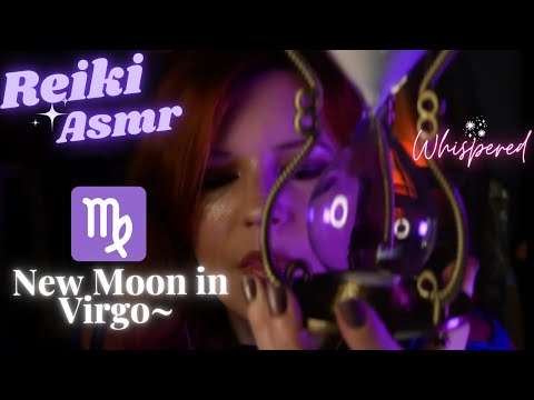 ✨♍Reiki ASMR| New Moon In Virgo~Slow the sands of time⏳Mindfulness, mic brushing, polishing energy