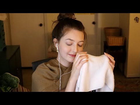 ASMR Towel Fabric Brushing Sounds (No Talking)