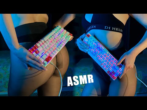 ASMR Hot Tights Scratching & Pleasant Keyboard Typing