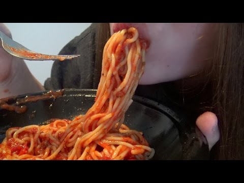 Spaghetti with Meatsause Eating Show Mukbank Normal Voice