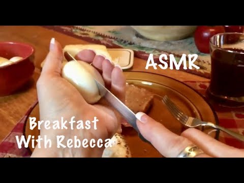 ASMR Cooking Breakfast with Rebecca (No talking) Frying sounds, paper crinkles, running water