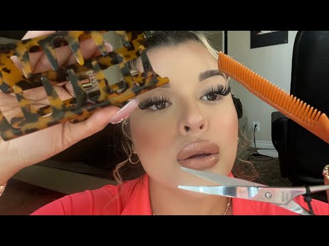 ASMR the MOST relaxing haircut and hair clipping appt ✨🪮✂️  (combing, snipping)