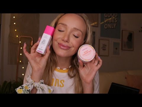 ASMR Skincare Routine Soft Spoken | lotion sounds, water, tapping