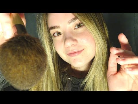 ASMR Face Brushing, Layered Inaudable Whispering Ear To Ear, Trigger Words To Help You Sleep