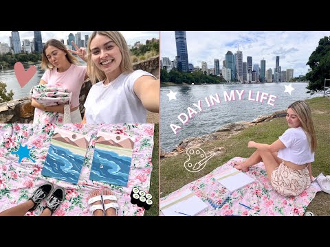 A DAY IN MY LIFE | Picnic Date, Thrifting & Brisbane Exploring! 🌸🛍🌈