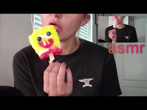 ASMR + Mukbang | Eating Popsicles w/ Wooden Sticks NO TALKING