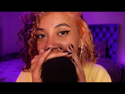 ASMR Close Cupped Whispers, Wet Mouth Sounds, & Visual Triggers