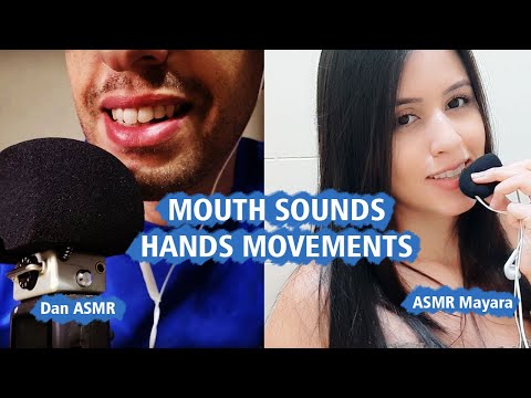 ASMR mouth sounds + hand movements collab Mayara ASMR