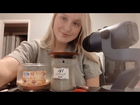 ASMR tapping on candles | glass tapping
