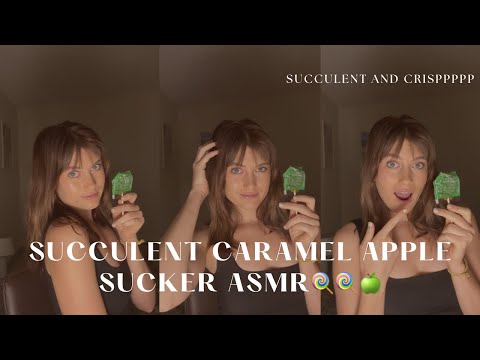 Caramel apple sucker ASMR!! (So succulent and good)