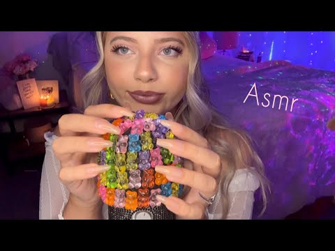 Asmr Mic Scratching | Gummy Bear & Kawaii Embellished Mic Cover 💕