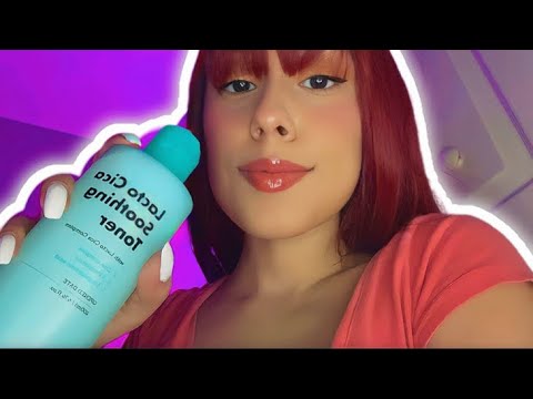 ASMR Doing Your Skincare in Bed ❤️ (Korean Facial YesStyle)