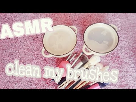 ASMR/АСМР/Мою кисти/clean my brushes|