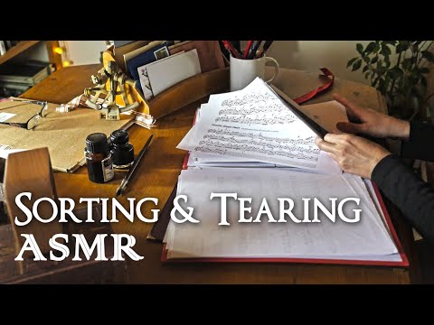 Sorting & Tearing Papers 📃 | Cinematic ASMR (paper sounds, ripping, crumpling, no talking)